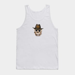 Cute Zombie Hunter Hedgehog Tank Top